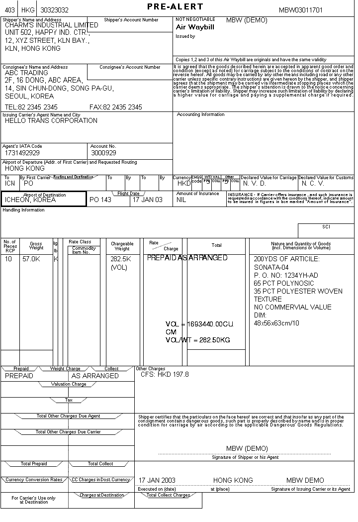 bill of ladings forms